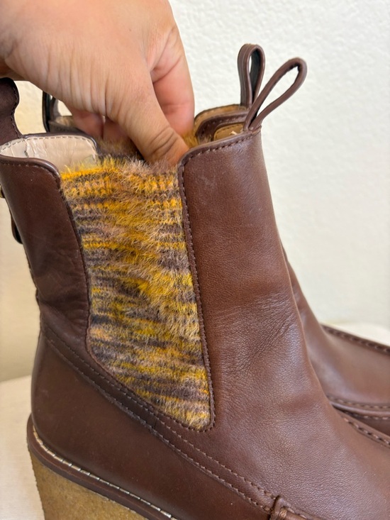 COACH DELANEY WOMENS LEATHER FAUX FUR CHELSEA BOOTS - Picture 2 of 8